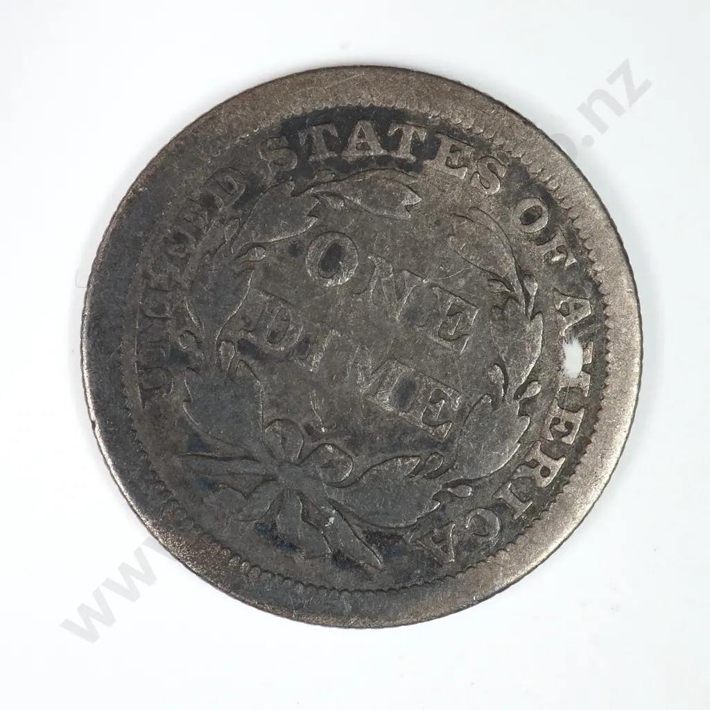 Dime - Capped Bust & Seated Liberty: 1854 - Dark Very Good. C.V USD $30 ( NZD $50 ) Image 1++