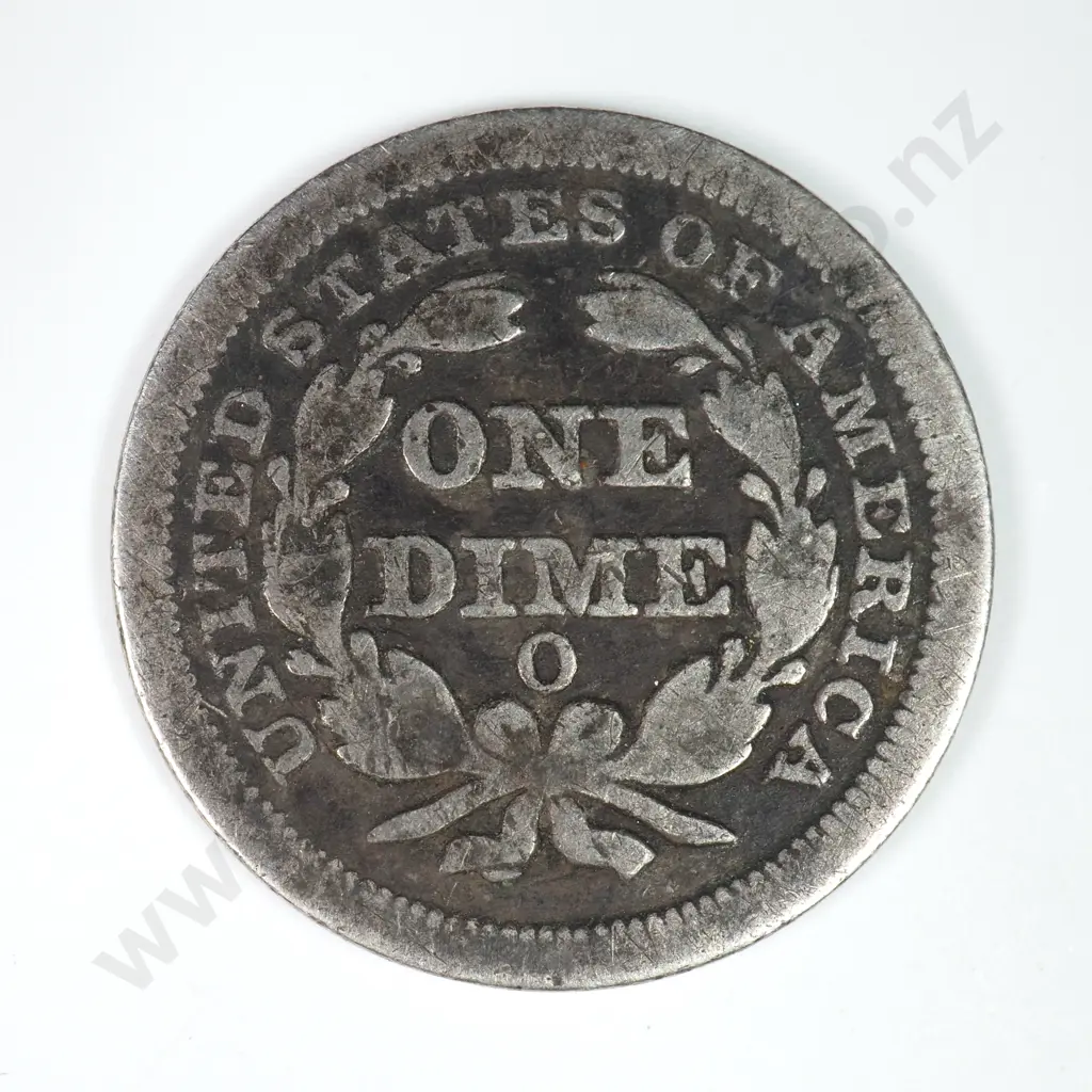 Dime - Capped Bust & Seated Liberty: 1854 O - Very Good. C.V USD $65 ( NZD $110 ) Image 1++