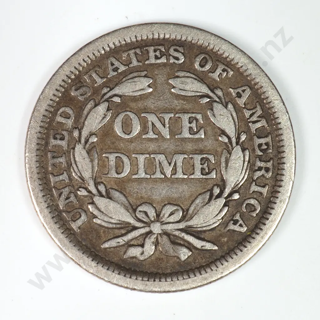 Dime - Capped Bust & Seated Liberty: 1855 - Fine. C.V USD $34 ( NZD $60 ) Image 1++