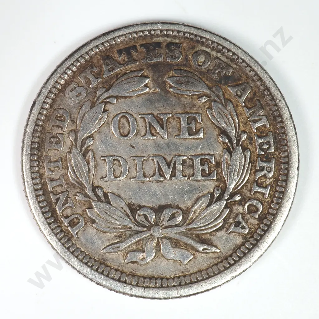 Dime - Capped Bust & Seated Liberty: 1859 - Extremely Fine. C.V USD $77 ( NZD $135 ) Image 1++