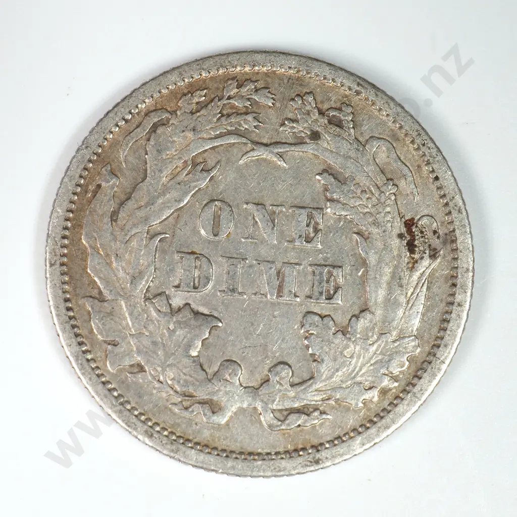 Dime - Capped Bust & Seated Liberty: 1870 - Very Fine. C.V USD $42 ( NZD $70 ) Image 1++