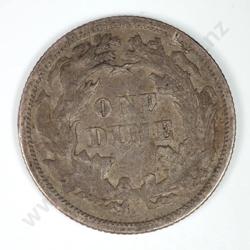 Dime - Capped Bust & Seated Liberty: 1871 - Very Fine. C.V USD $42 ( NZD $70 ) Image 1++