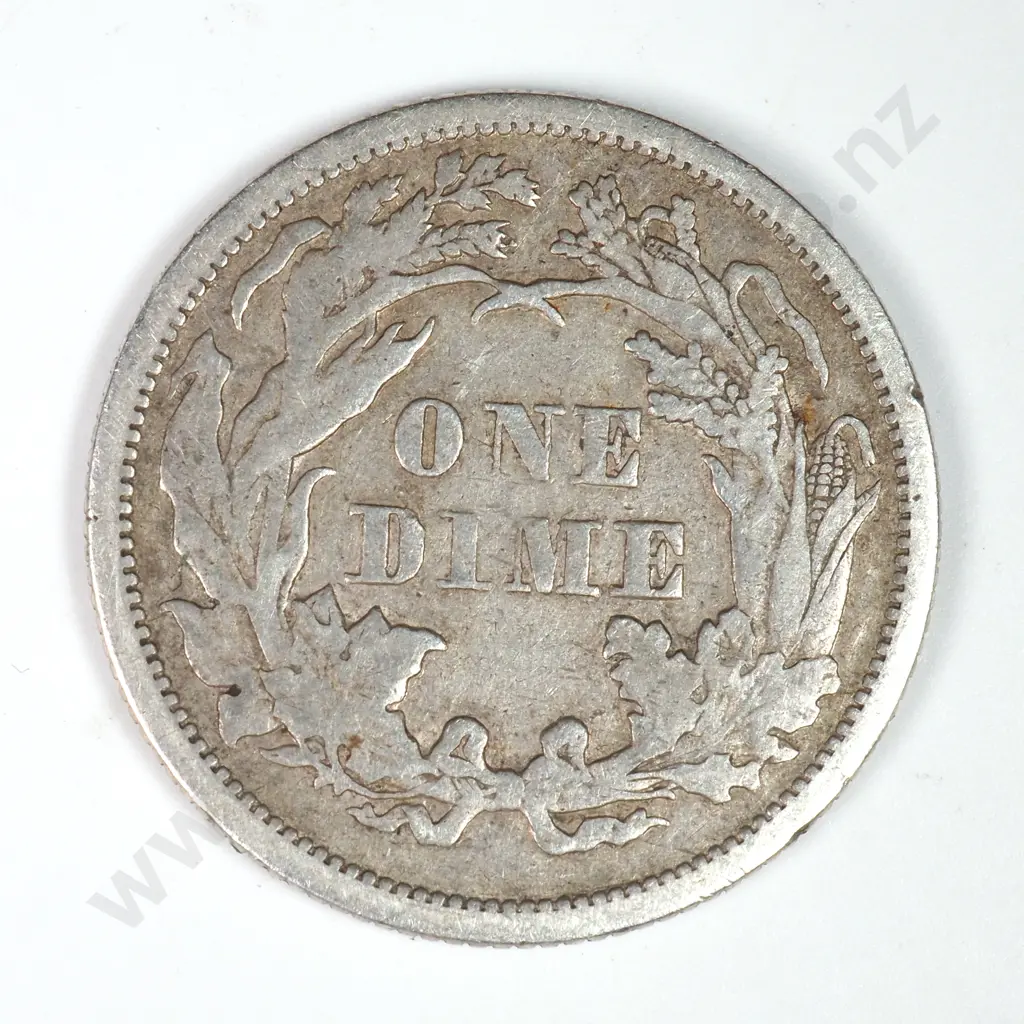 Dime - Capped Bust & Seated Liberty: 1873 Arrows - Very Fine. C.V USD $73 ( NZD $125 ) Image 1++