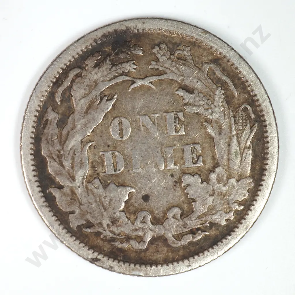 Dime - Capped Bust & Seated Liberty: 1876 - Extremely Fine. C.V USD $47 ( NZD $80 ) Image 1++