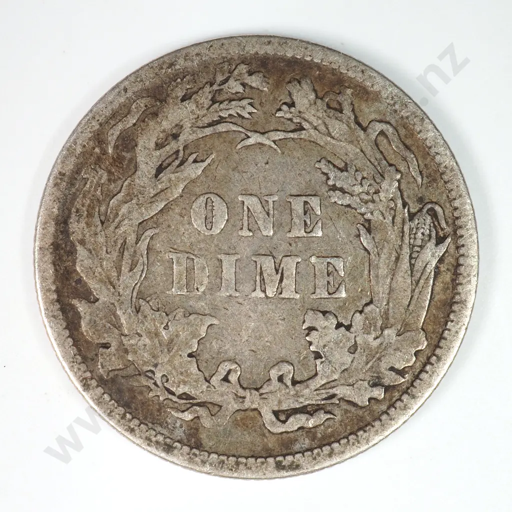 Dime - Capped Bust & Seated Liberty: 1888 - Very Fine. C.V USD $34 ( NZD $60 ) Image 1++