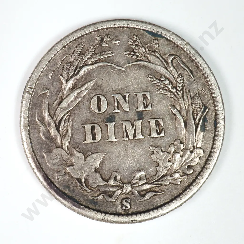 Barber Dime: 1893 S - Very Fine. C.V USD $85 ( NZD $150 ) Image 1++