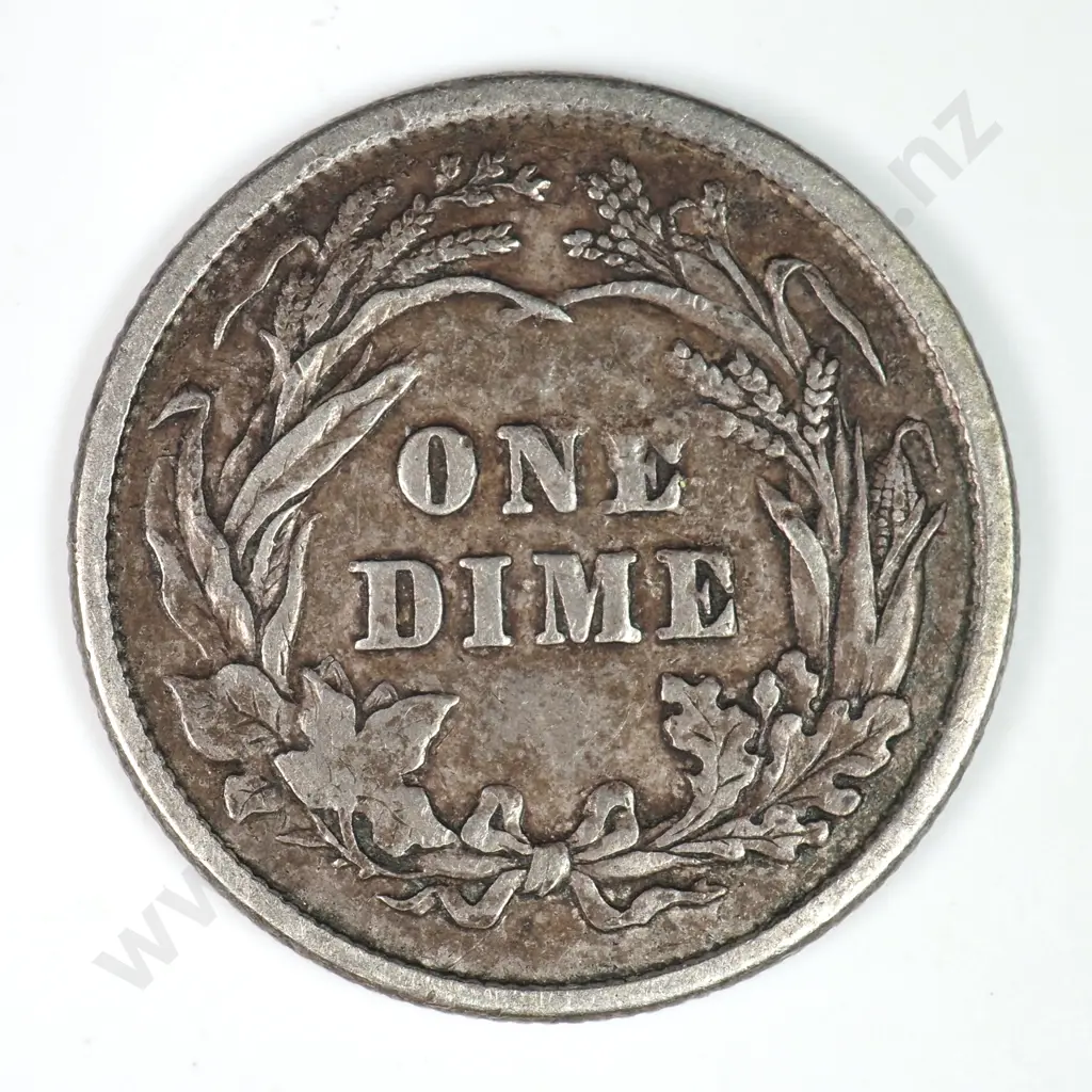 Barber Dime: 1897 - Very Fine. C.V USD $23 ( NZD $40 ) Image 1++