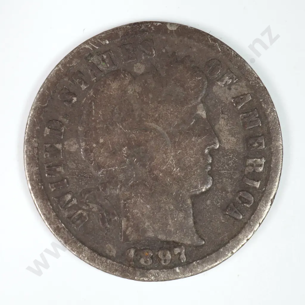 Barber Dime: 1897 S - Dark Fine. C.V USD $135 ( NZD $235 ) Image 1++