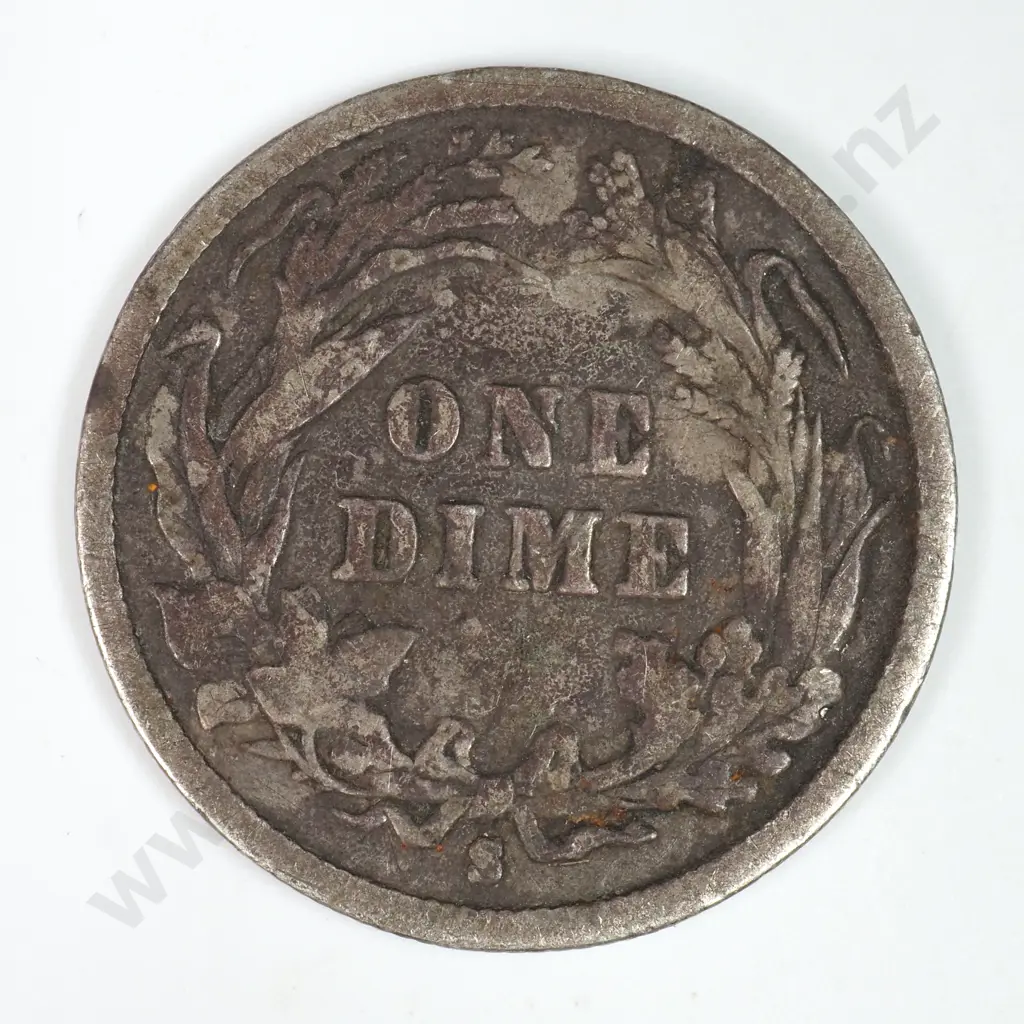 Barber Dime: 1897 S - Dark Fine. C.V USD $135 ( NZD $235 ) Image 1++