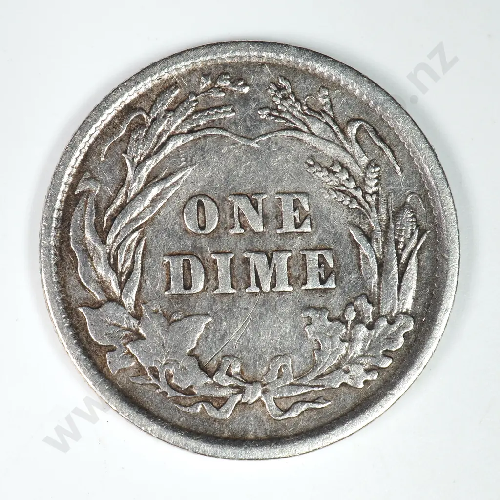 Barber Dime: 1899 - Very Fine. C.V USD $23 ( NZD $40 ) Image 1++