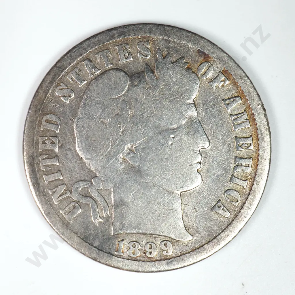 Barber Dime: 1899 O - Very Good. C.V USD $42 ( NZD $70 ) Image 1++