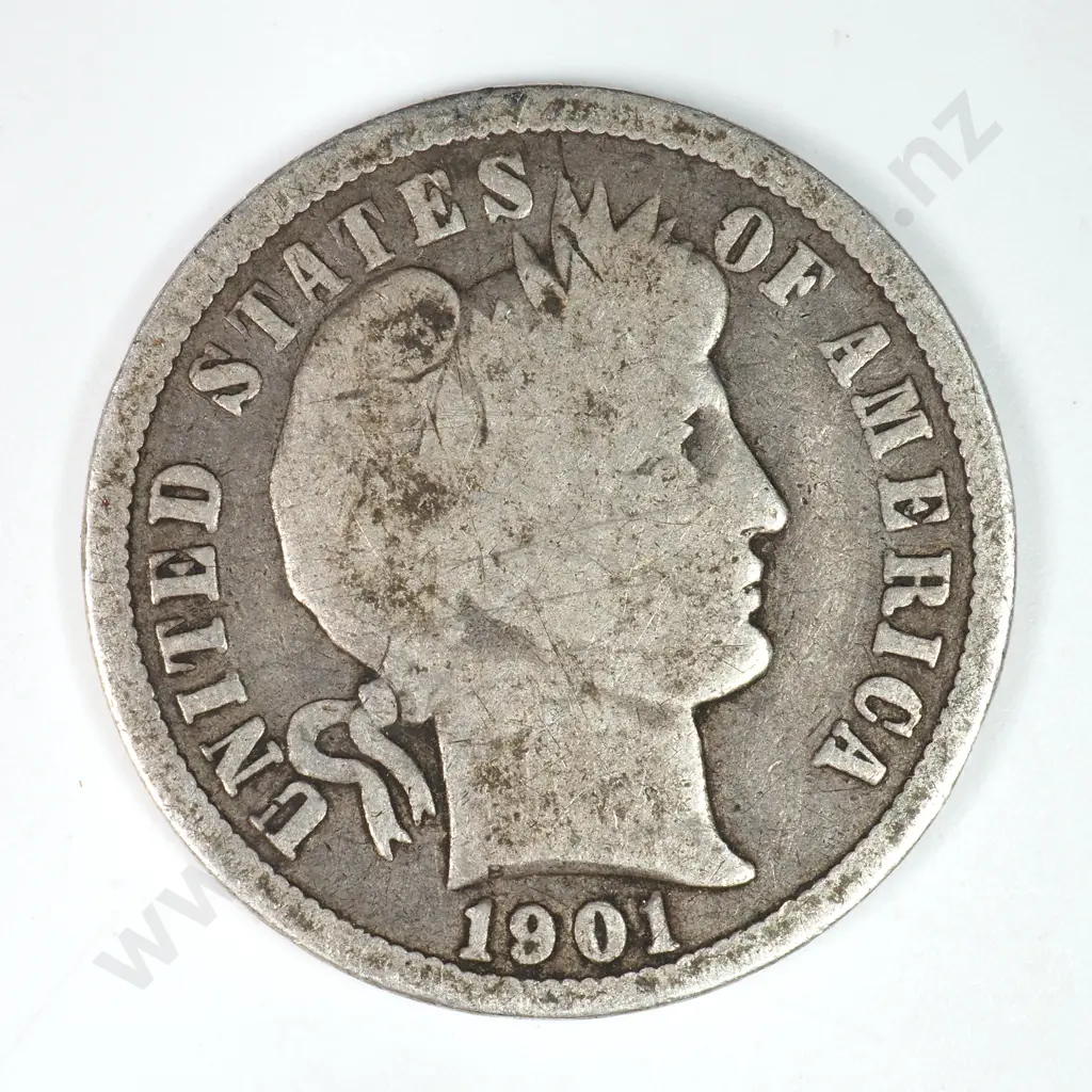 Barber Dime: 1901 O - Very Good. C.V USD $19 ( NZD $35 ) Image 1++