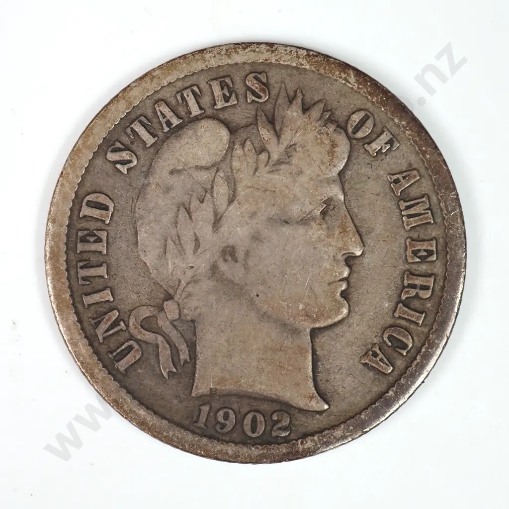 Barber Dime: 1902 S - Fine. C.V USD $77 ( NZD $135 ) Image 1++