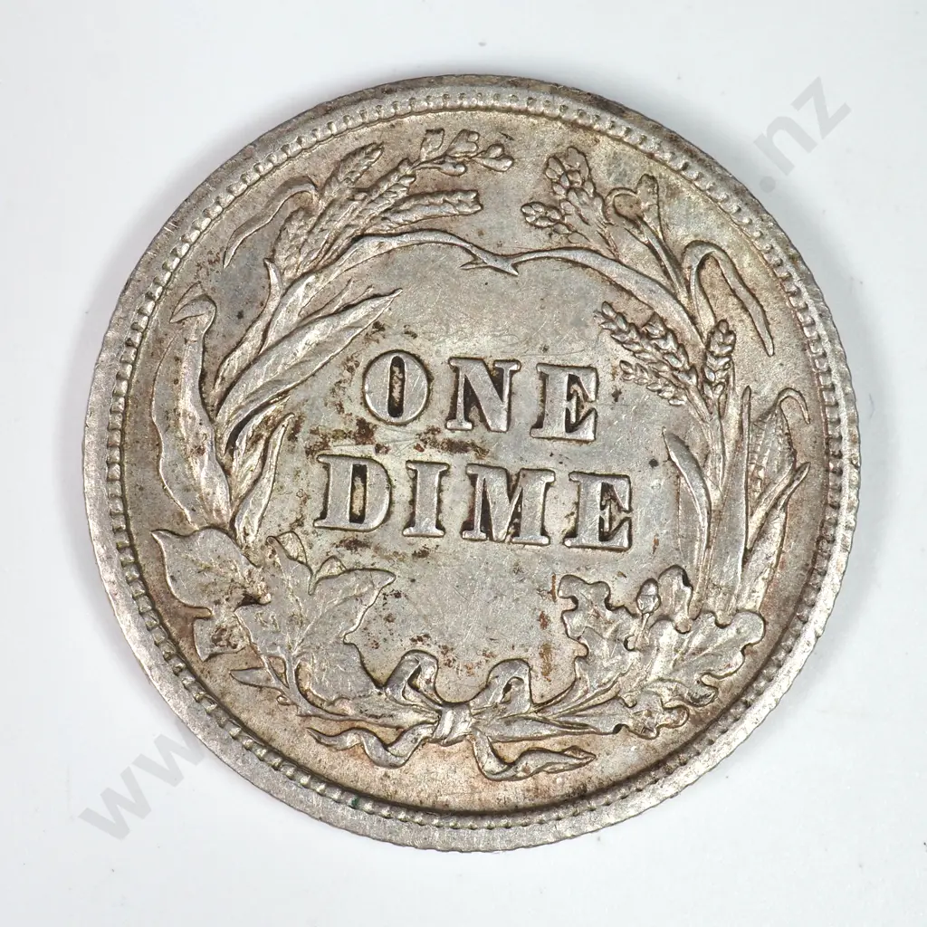 Barber Dime: 1906 - Extremely Fine. C.V USD $42 ( NZD $70 ) Image 1++