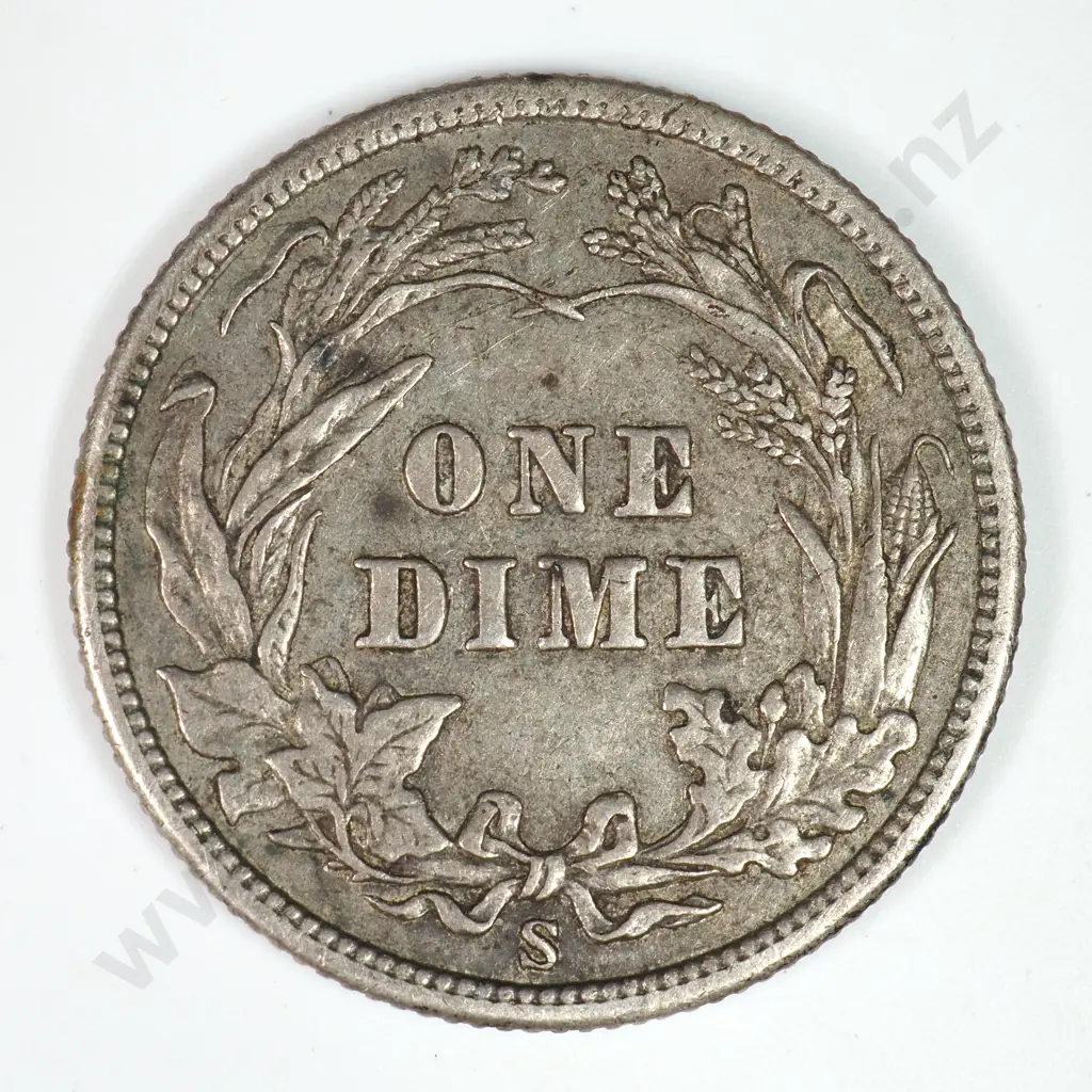 Barber Dime: 1907 S - Very Fine. C.V USD $60 ( NZD $105 ) Image 1++