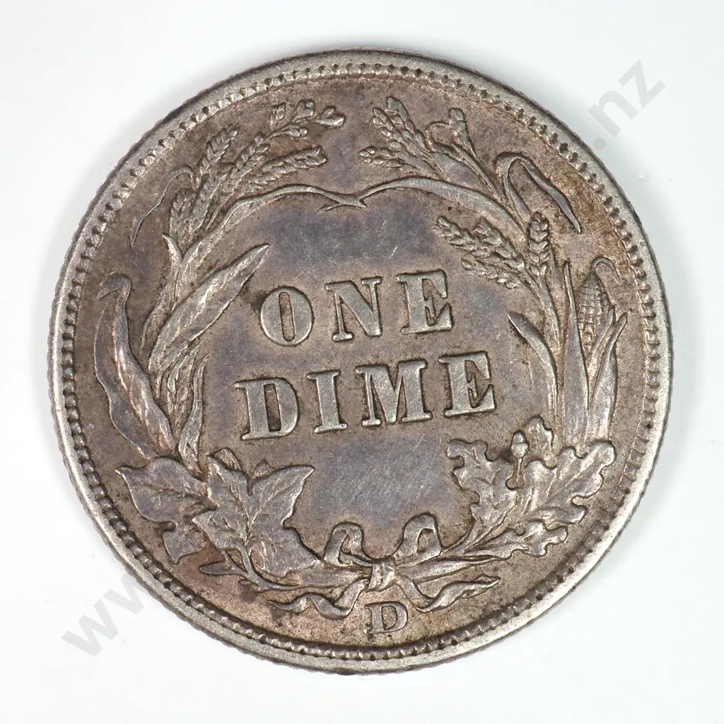 Barber Dime: 1908 D - Extremely Fine. C.V USD $54 ( NZD $95 ) Image 1++