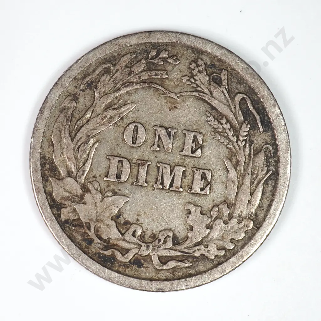 Barber Dime: 1910 - Very Fine. C.V USD $23 ( NZD $40 ) Image 1++