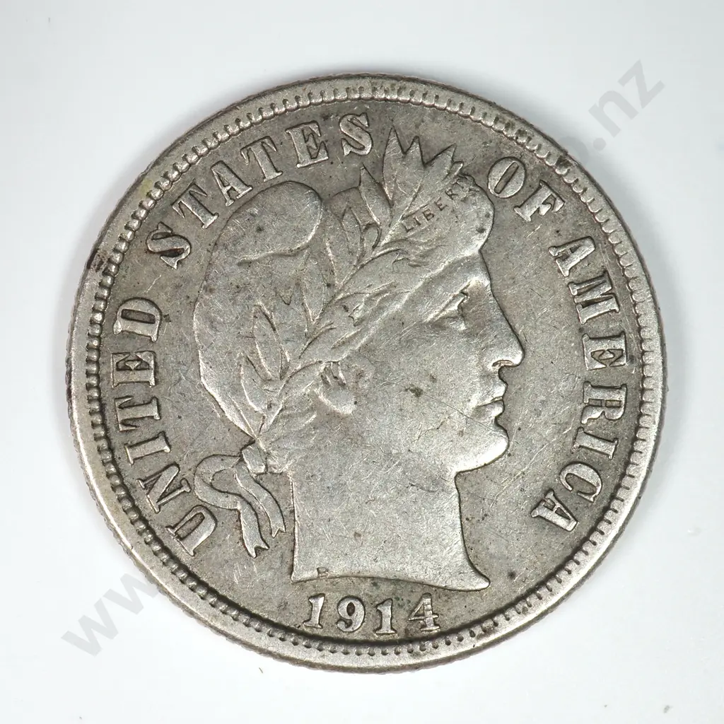 Barber Dime: 1914 S - Extremely Fine. C.V USD $65 ( NZD $110 ) Image 1++