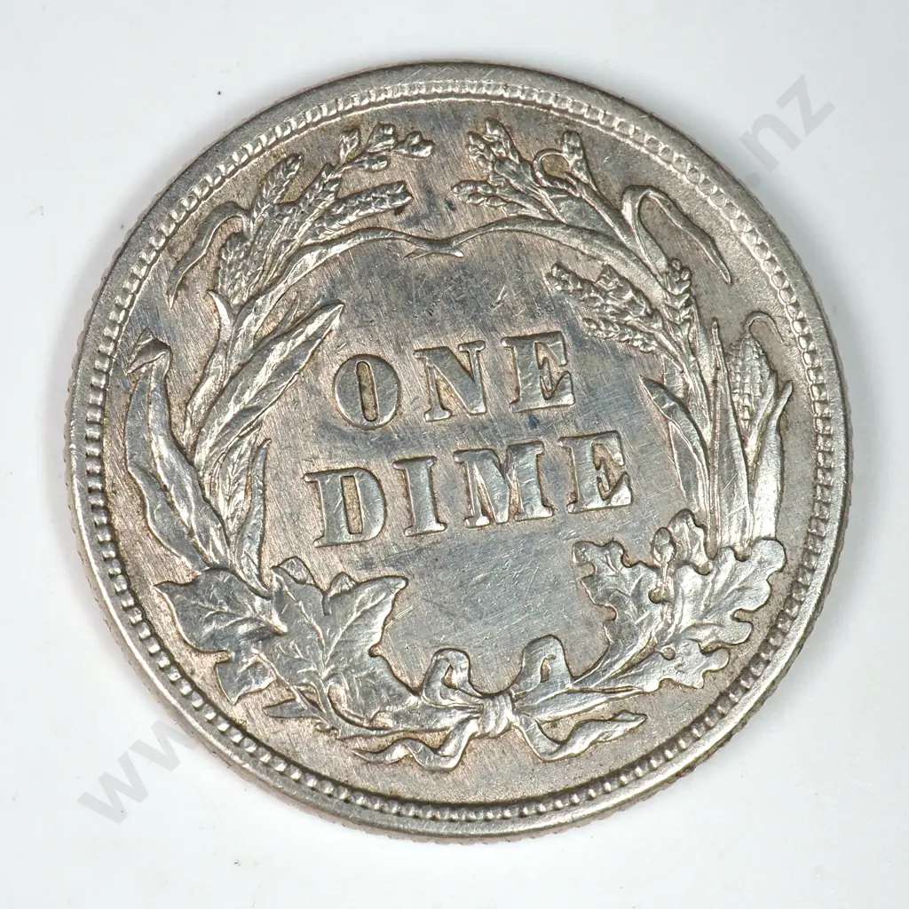 Barber Dime: 1916 - Almost Uncirculated. C.V USD $96 ( NZD $165 ) Image 1++