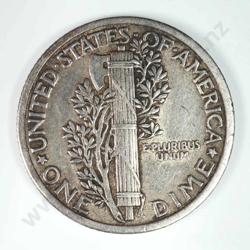 Mercury Dime: 1916 - Extremely Fine ( Scratch Obverse ). Image 1++