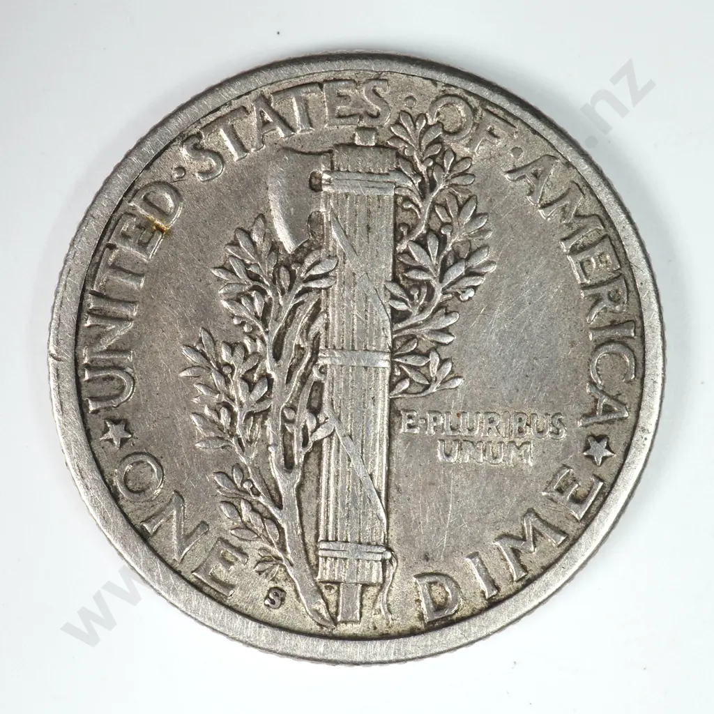 Mercury Dime: 1916 S - Extremely Fine. C.V USD $29 ( NZD $50 ) Image 1++