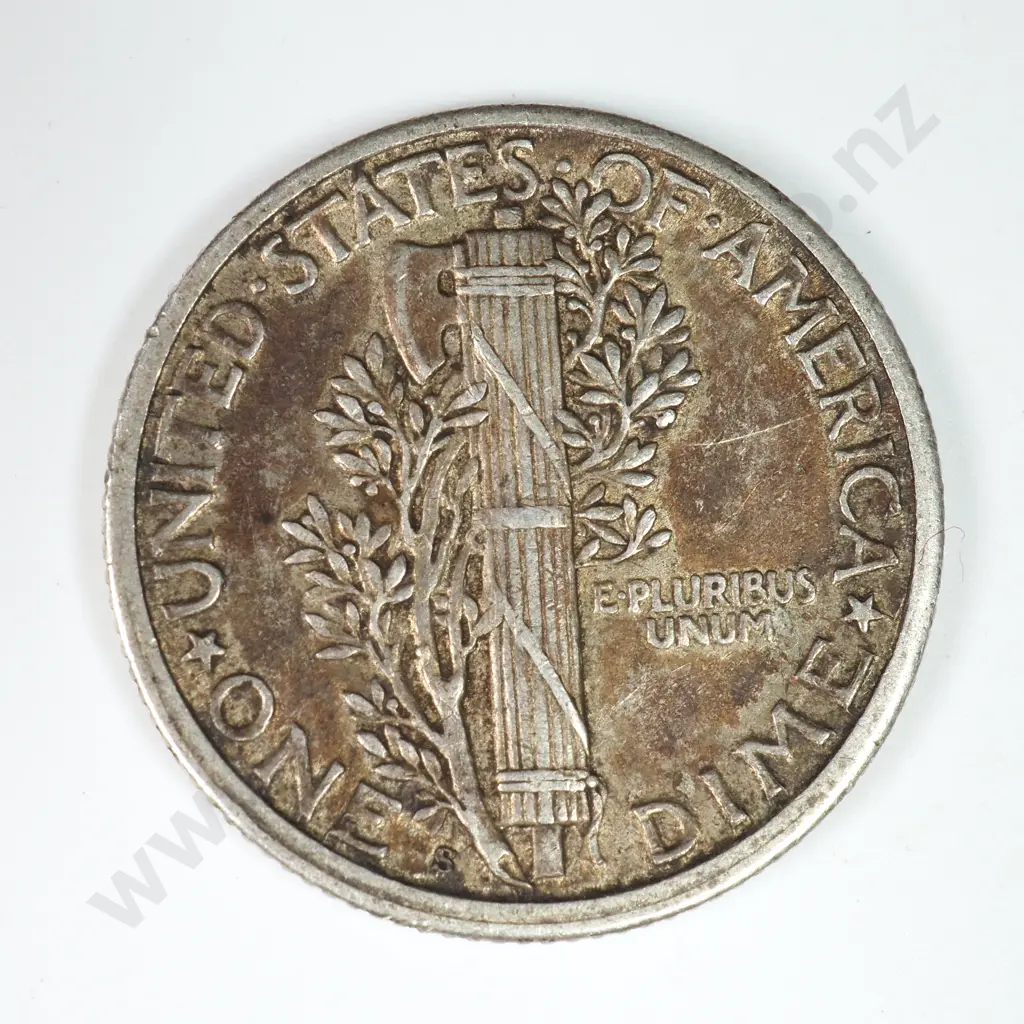 Mercury Dime: 1917 S - Extremely Fine. C.V USD $19 ( NZD $35 ) Image 1++