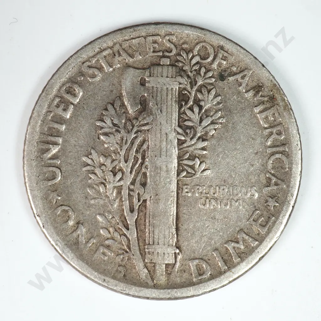 Mercury Dime: 1919 S - Very Fine. C.V USD $23 ( NZD $40 ) Image 1++