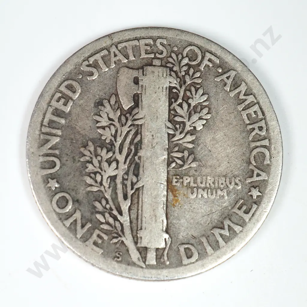 Mercury Dime: 1926 S - Fine. C.V USD $36 ( NZD $60 ) Image 1++