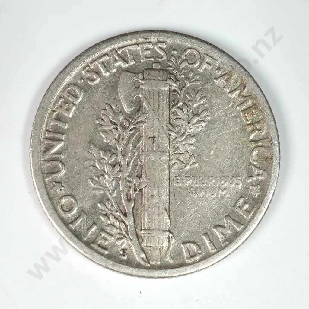 Mercury Dime: 1927 S - Extremely Fine. C.V USD $38 ( NZD $65 ) Image 1++