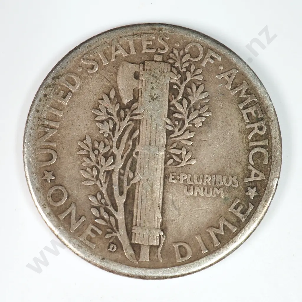 Mercury Dime: 1928 D - Very Fine. C.V USD $29 ( NZD $50 ) Image 1++