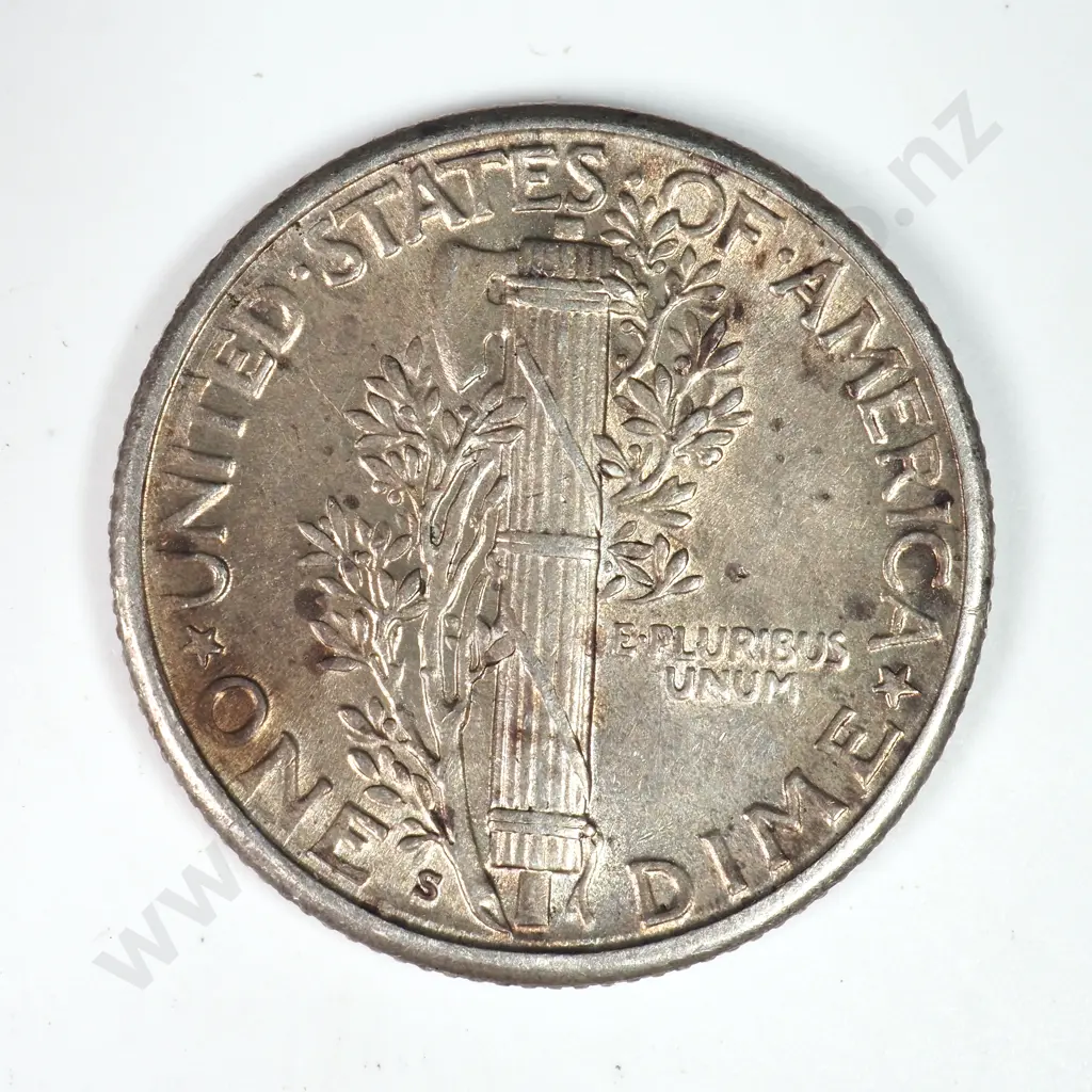 Mercury Dime: 1928 S - Extremely Fine. C.V USD $23 ( NZD $40 ) Image 1++