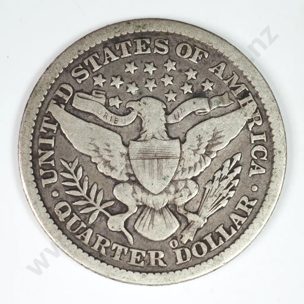 Barber Quarter Dollar: 1894 O - Very Good. C.V USD $36 ( NZD $60 ) Image 1++