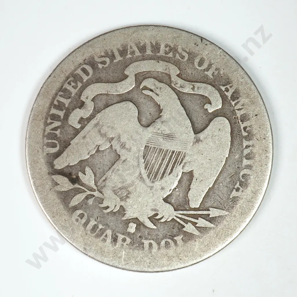 Capped Bust & Seated Liberty Quarter Dollar: 1877 S - Good. C.V USD $48 ( NZD $85 ) Image 1++