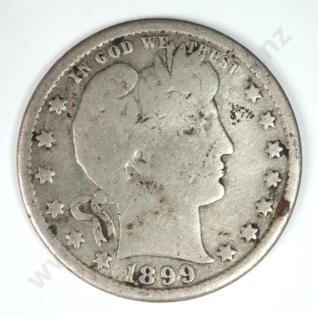 Barber Quarter Dollar: 1899 S - Very Good. C.V USD $79 ( NZD $135 ) Image 1++
