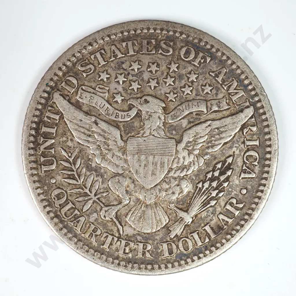 Barber Quarter Dollar: 1903 - Very Fine. C.V USD $66 ( NZD $115 ) Image 1++
