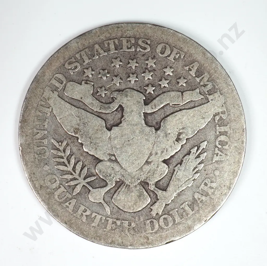 Barber Quarter Dollar: 1905 O - Good. C.V USD $60 ( NZD $105 ) Image 1++