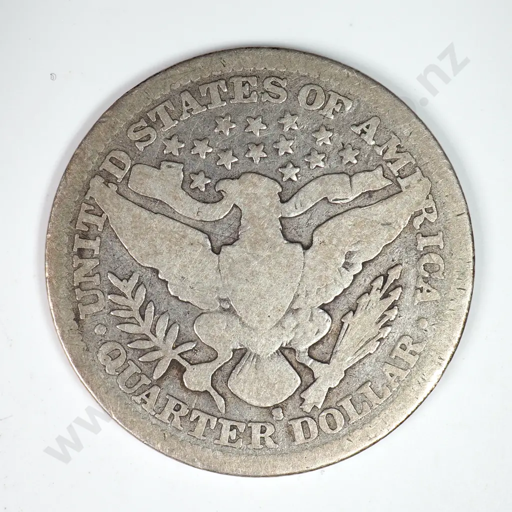Barber Quarter Dollar: 1909 S - Very Good. C.V USD $26 ( NZD $45 ) Image 1++