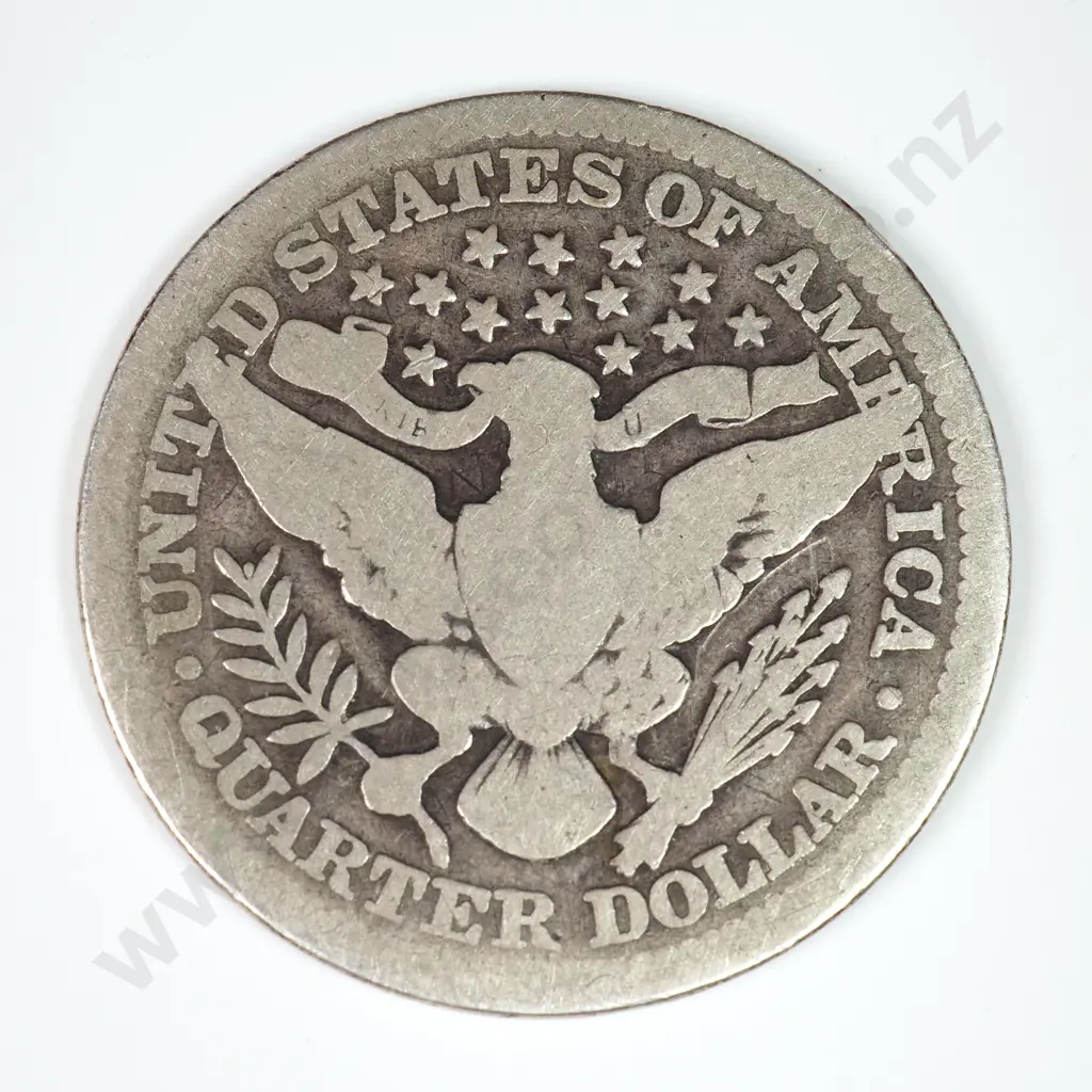 Barber Quarter Dollar: 1913 - Very Good. C.V USD $71 ( NZD $125 ) Image 1++