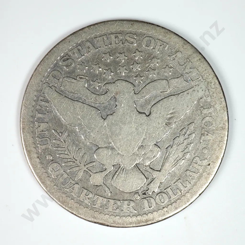 Barber Quarter Dollar: 1915 S - Good. C.V USD $42 ( NZD $70 ) Image 1++