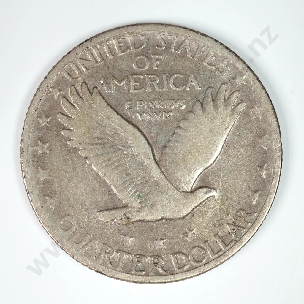 Standing Liberty Quarter Dollar: 1917 D Type II - Very Good. C.V USD $66 ( NZD $115 ) Image 1++