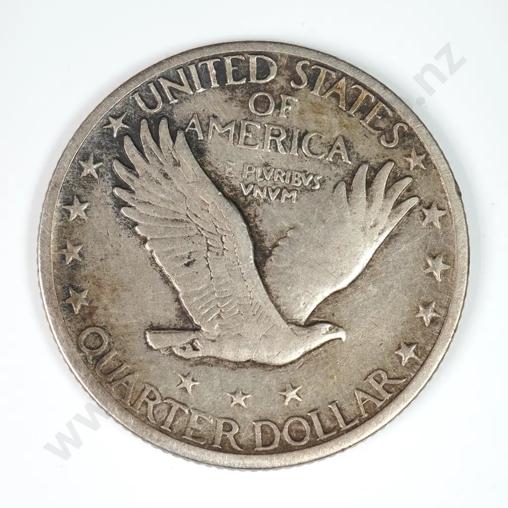 Standing Liberty Quarter Dollar: 1917 S Type II - Fine. C.V USD $102 ( NZD $175 ) Image 1++