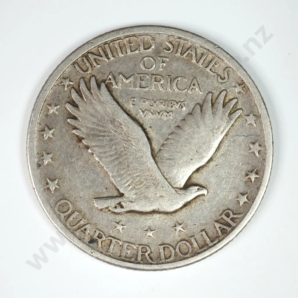 Standing Liberty Quarter Dollar: 1920 - Fine. C.V USD $40 ( NZD $70 ) Image 1++