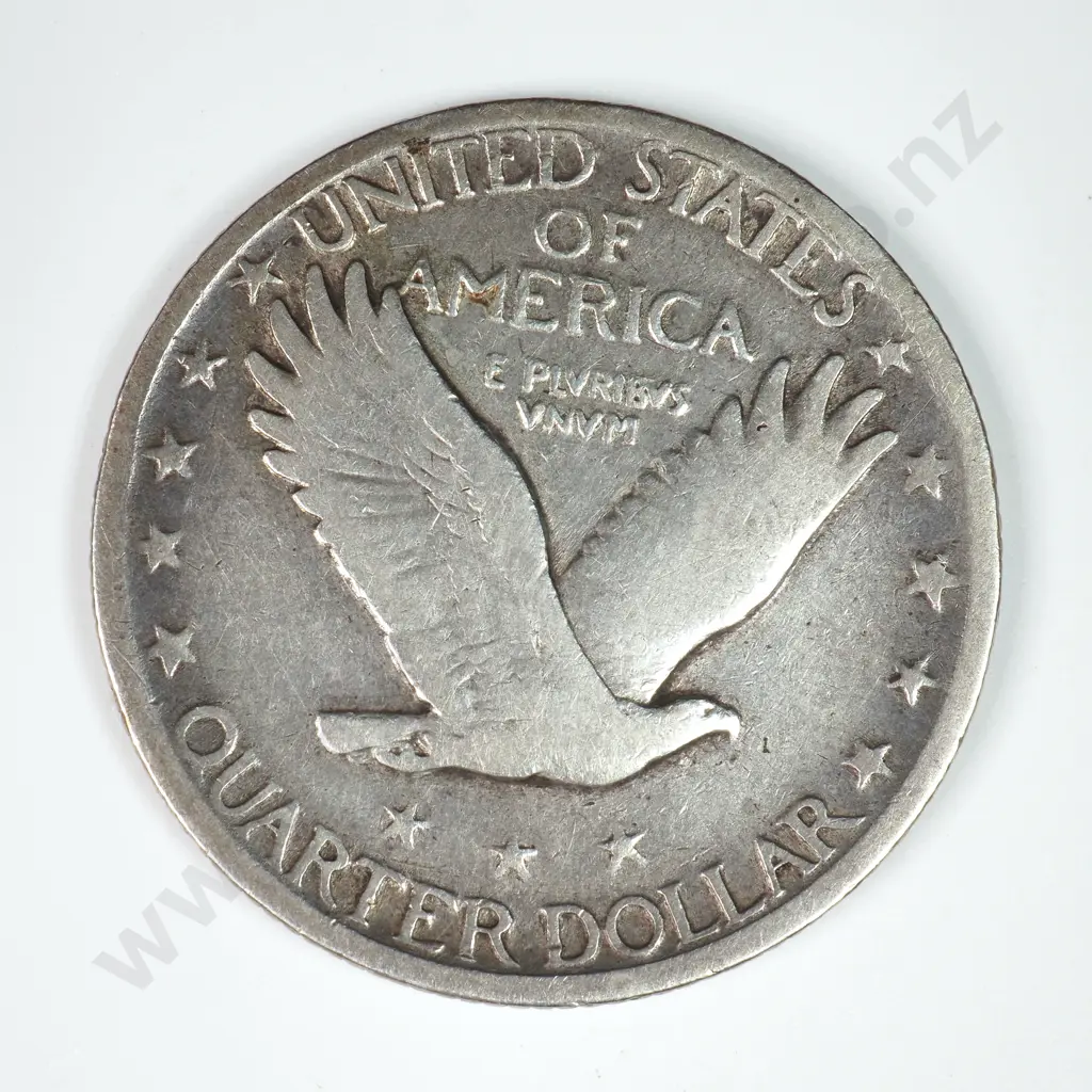 Standing Liberty Quarter Dollar: 1923 - Very Good. C.V USD $32 ( NZD $55 ) Image 1++