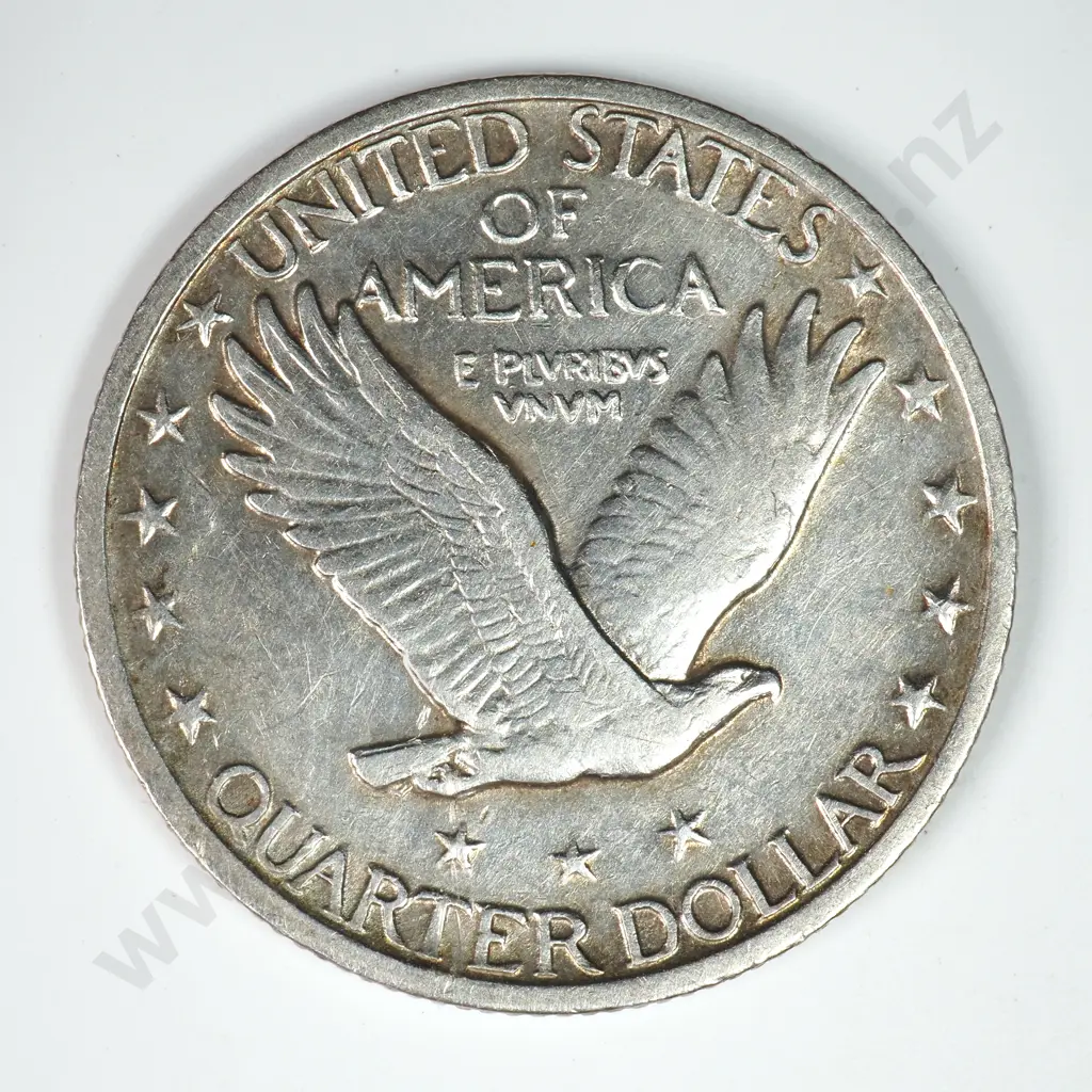 Standing Liberty Quarter Dollar: 1925 - Extremely Fine. C.V USD $60 ( NZD $105 ) Image 1++