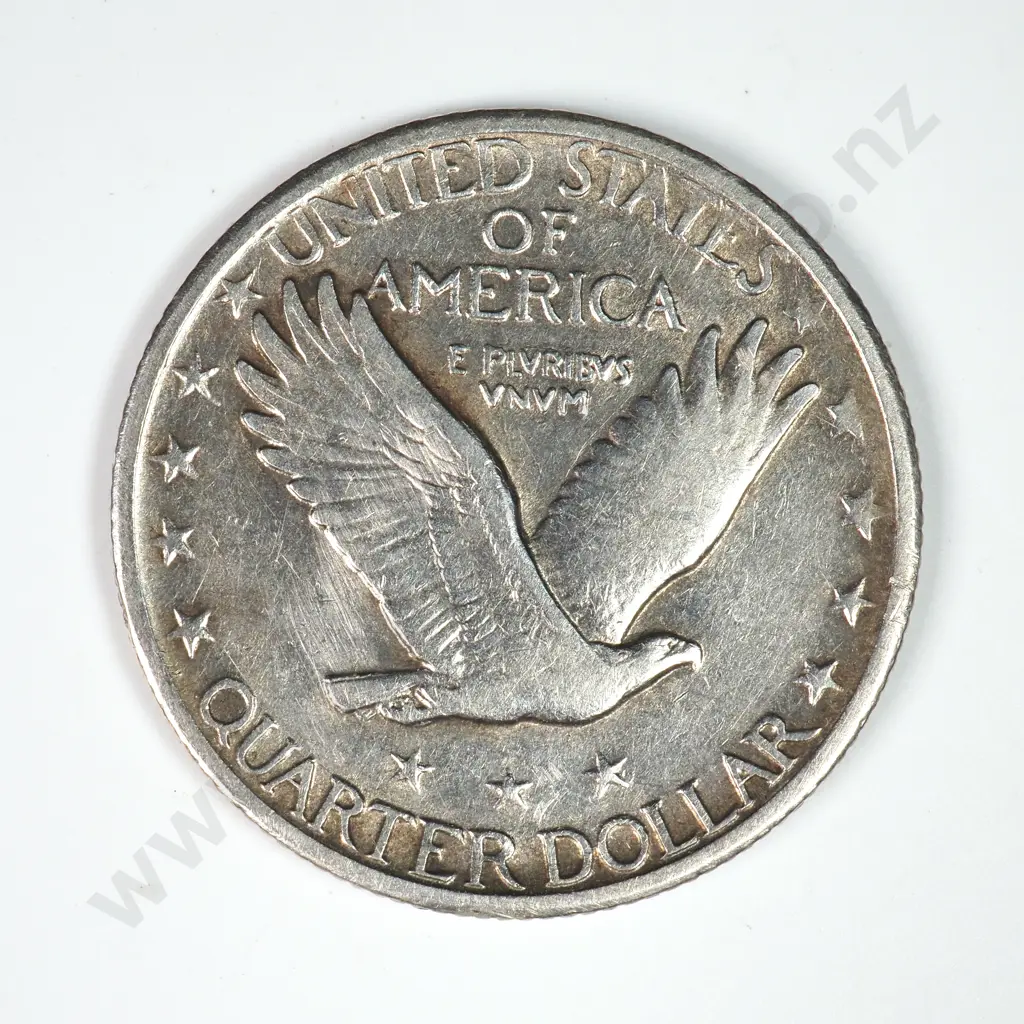 Standing Liberty Quarter Dollar: 1926 - Very Fine. C.V USD $35 ( NZD $60 ) Image 1++