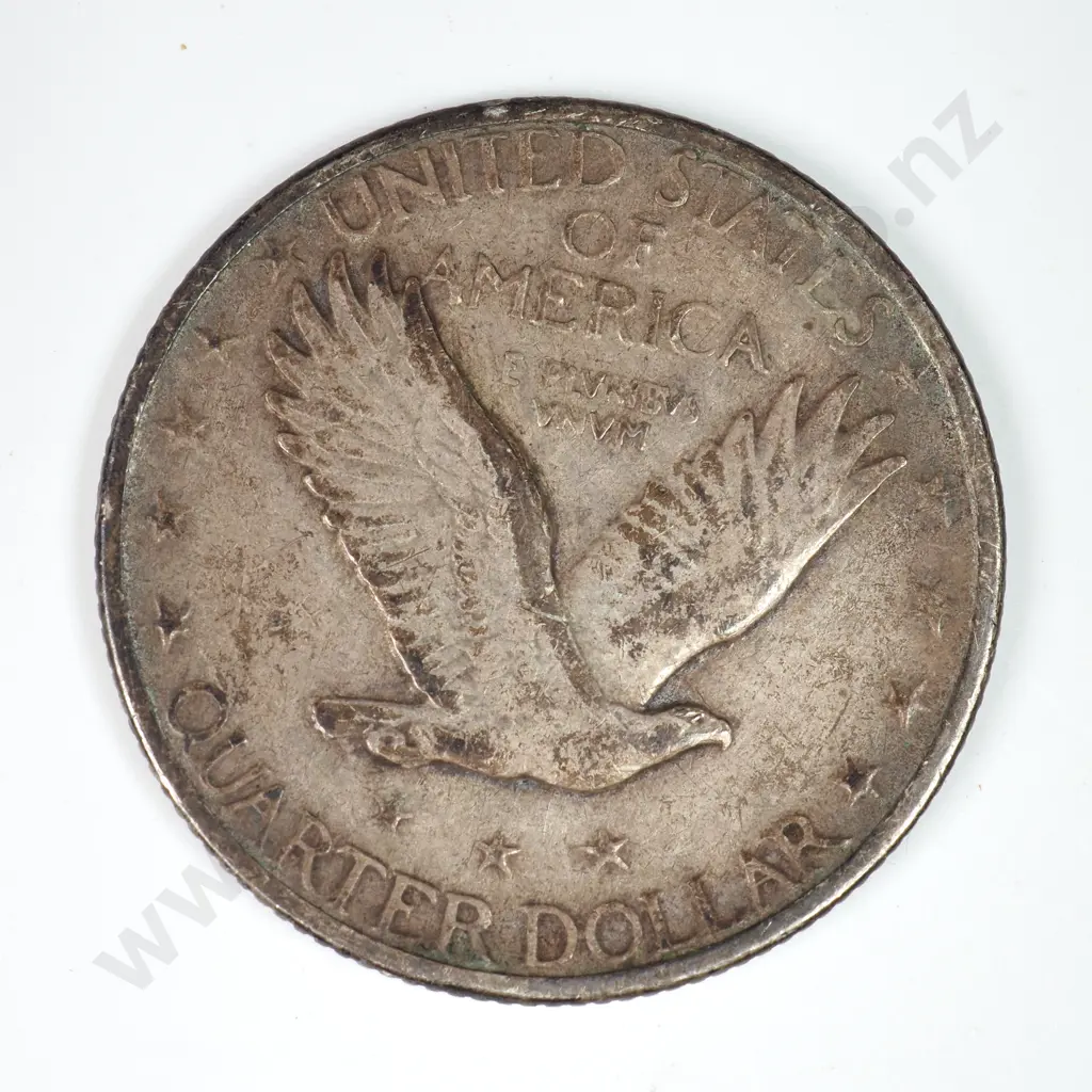 Standing Liberty Quarter Dollar: 1926 S - Dark Very Fine. C.V USD $44 ( NZD $75 ) Image 1++