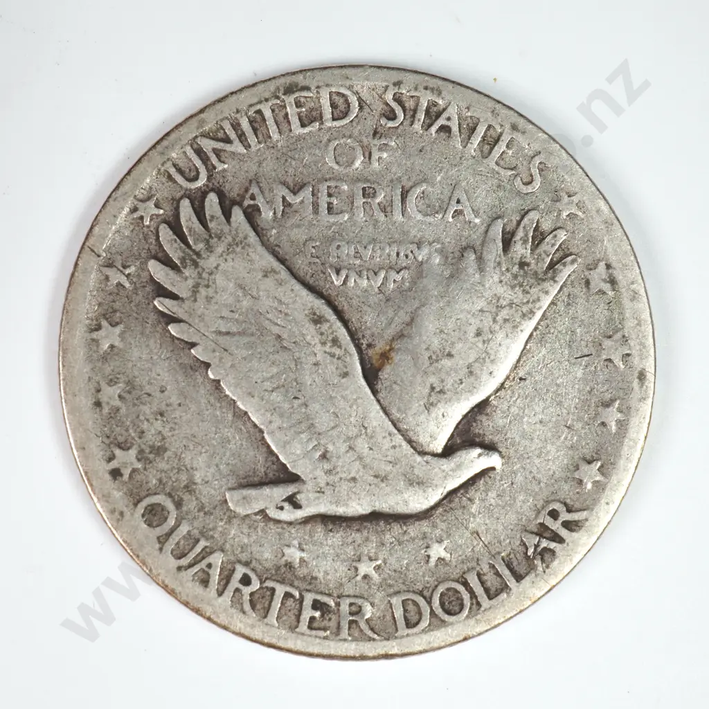 Standing Liberty Quarter Dollar: 1928 S - Fine. C.V USD $22 ( NZD $35 ) Image 1++
