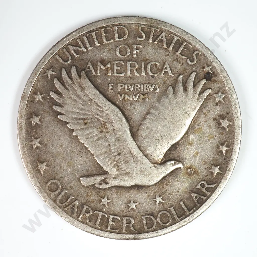 Standing Liberty Quarter Dollar: 1929 S - Very Fine. C.V USD $31 ( NZD $55 ) Image 1++