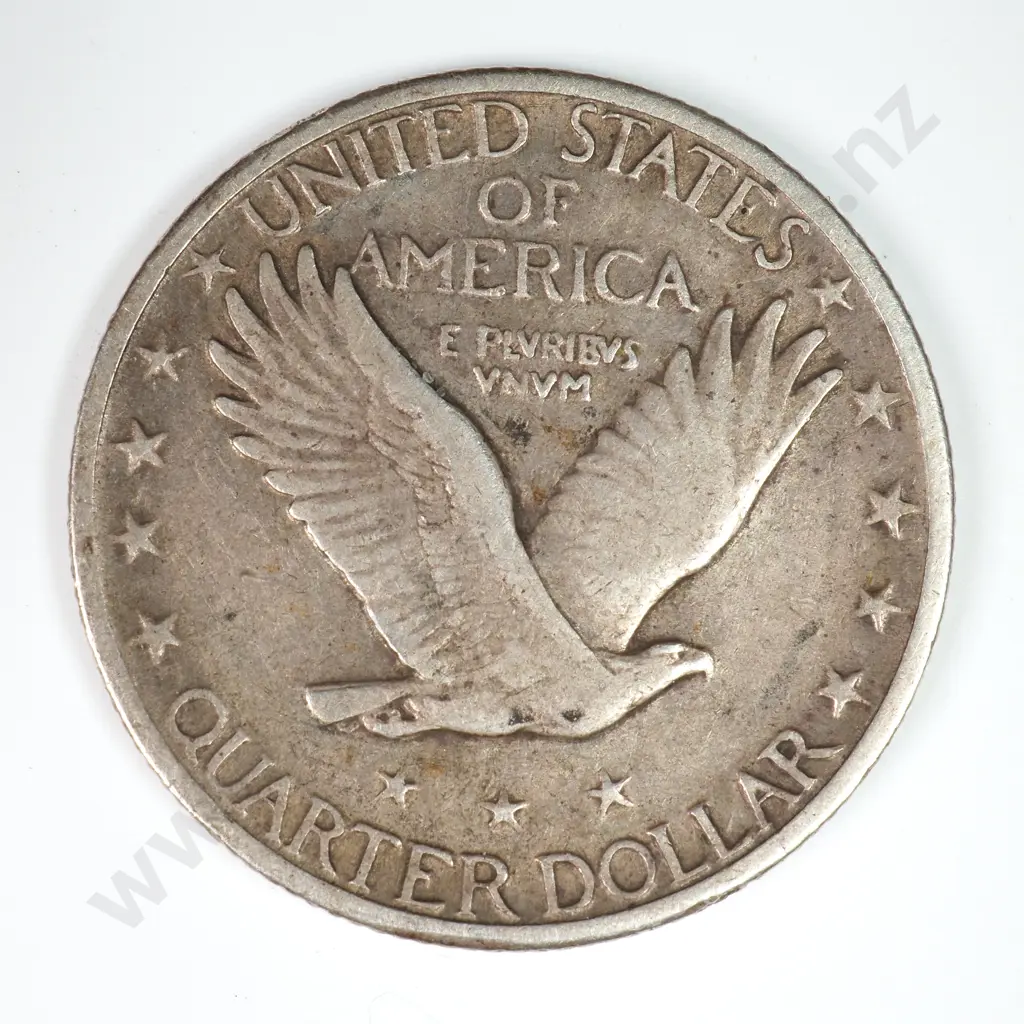 Standing Liberty Quarter Dollar: 1930 - Very Fine. C.V USD $31 ( NZD $55 ) Image 1++