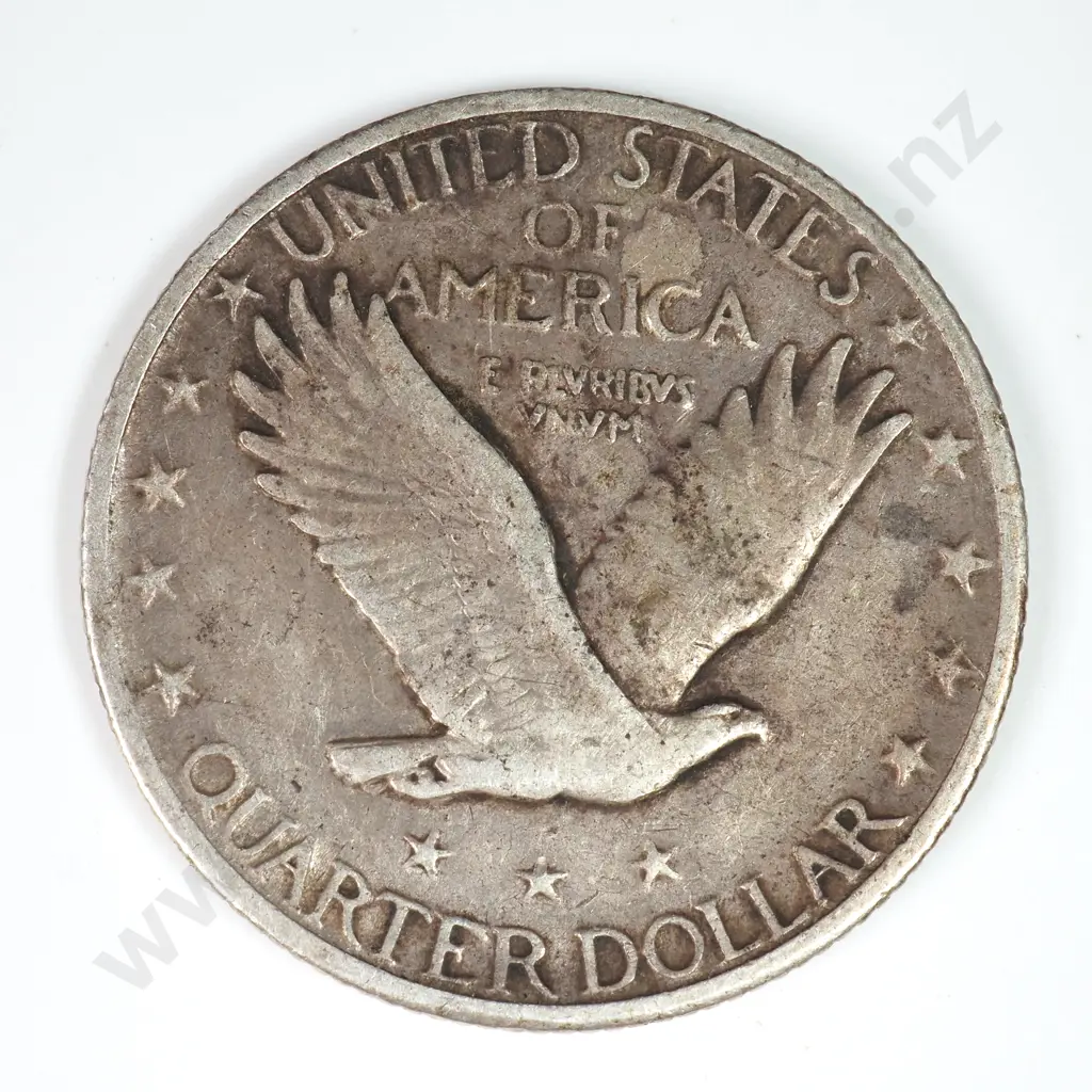Standing Liberty Quarter Dollar: 1930 S - Fine. C.V USD $22 ( NZD $35 ) Image 1++